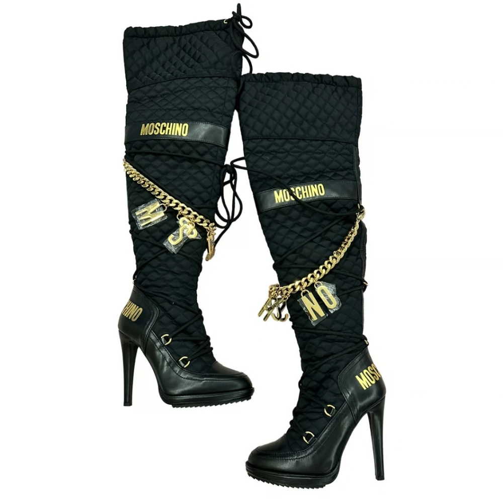 Moschino RARE Over Knee Thigh High boots size 40 fits 8.5-9